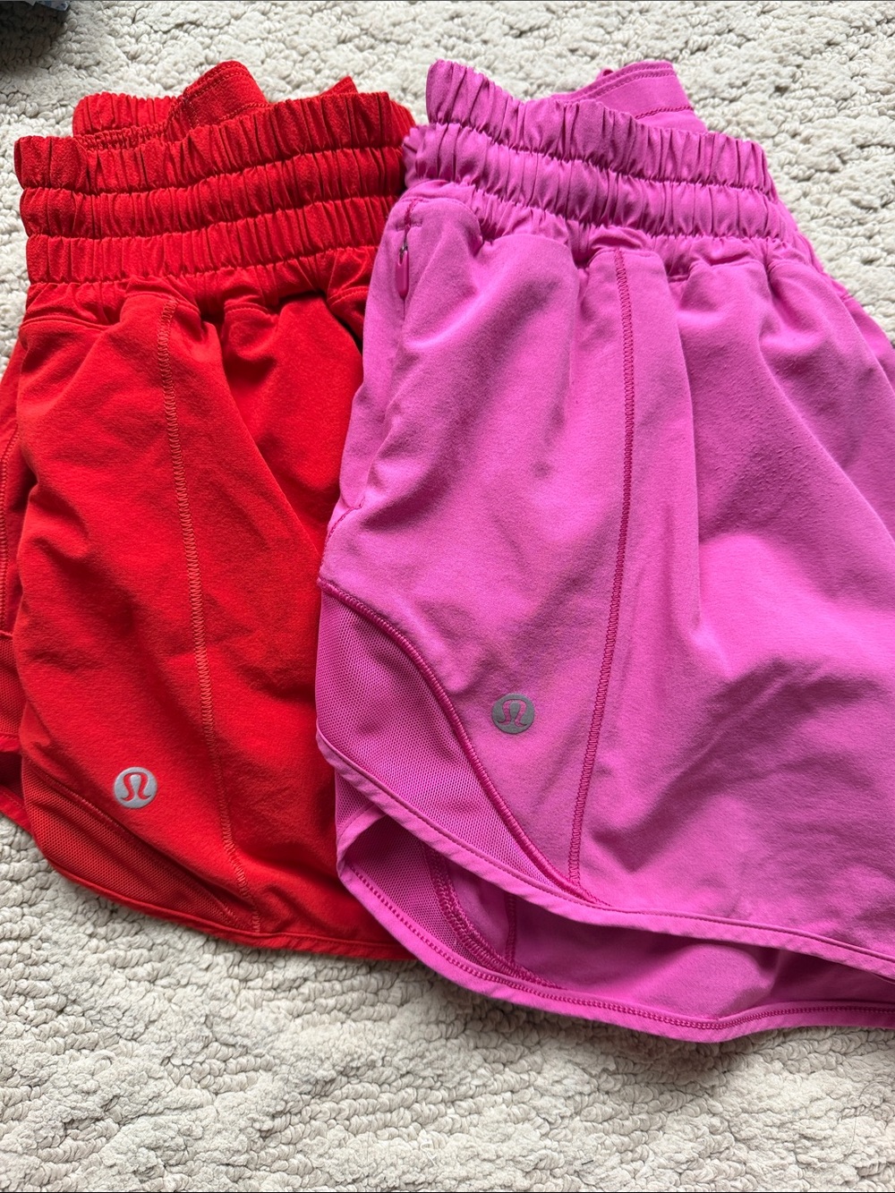 lululemon athletica Pink and Red Women's Athletic Shorts Duo